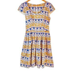 Indian Block Print Shirtwaist Dress by Corey Lynn Calter Anthropologie Sz 4